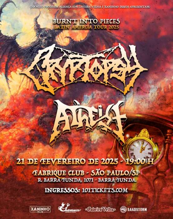 Cryptopsy E Atheist Unica Apresentacao No Brasil