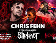 Horror Expo 2026 confirma presença do percussionista Chris Fehn, o número #3 do Slipknot Fehnhorrorslipknot